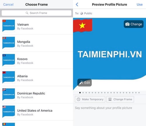 Cách gắn cờ Tổ quốc vào ảnh Avatar, Profile Facebook, quốc kỳ Việt Nam, Quốc gia bất kỳ