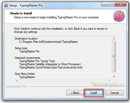 Cài đặt TypingMaster Pro, học gõ bàn phím 10 ngón trên PC, Laptop