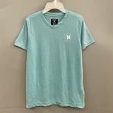  Áo thun Hurley xanh logo nhỏ bé trai 
