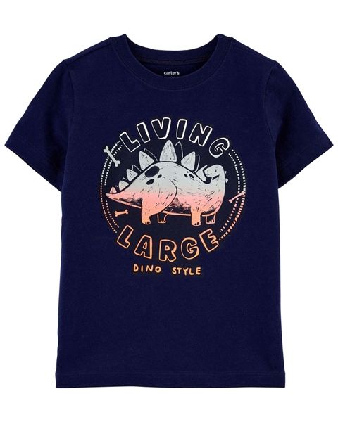  Áo thun C4RTER xanh đen living large bé trai 