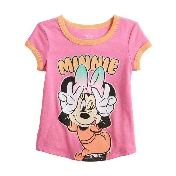  Áo thun JB hồng minnie bé gái 