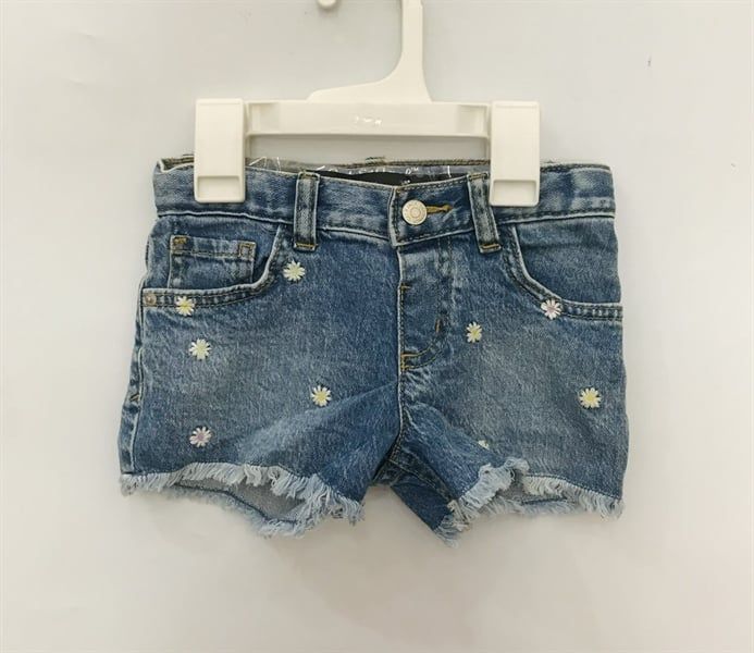  Quần short jean C&J họa tiết bé gái 
