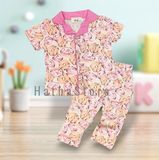  Đồ bộ ngắn hồng donut bé gái 