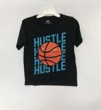  Áo thun đen hustle bé trai 