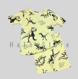  Bộ ngắn Khủng long đen bé trai 