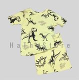  Bộ ngắn Khủng long đen bé trai 