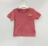  Áo thun Carter hồng túi chó mèo Bé gái 