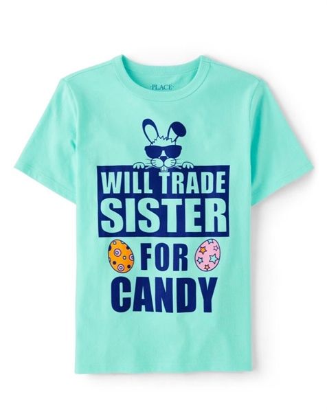  Áo thun PL4CE xanh candy bé trai 