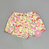  Quần short kaki J&J trắng hoa đỏ hồng bé gái 