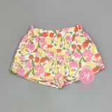  Quần short kaki J&J trắng hoa đỏ hồng bé gái 