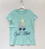  Áo thun Oshkosh xanh kem cool vibes bé gái 