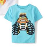  Áo thun PL4CE xanh dương xe tải bé trai 