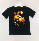  Áo thun PL4CE đen xe cẩu bé trai 