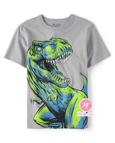  Áo thun PL4CE xám KL xanh bé trai 