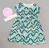  Đầm Old xanh ngọc thổ cẩm - H2 