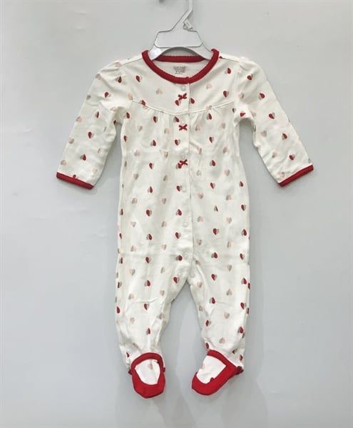  Body vớ C4RTER trắng tim viền đỏ bé gái 