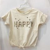  Áo thun Carter màu kem happy Bé Gái 