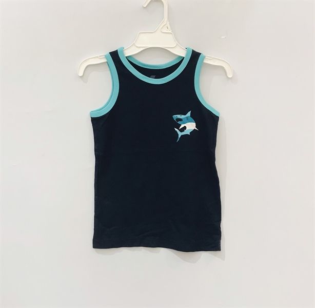  Áo thun ba lỗ Pl4ce xanh đen cá mập bé trai 