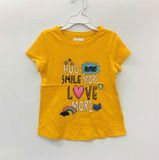  Áo thun 0LDN4VY vàng chữ bé gái 