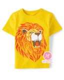  Áo thun PL4CE vàng sư tử bé trai 