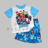  Bộ ngắn xám avengers bé trai 
