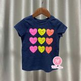  Áo thun Garanimals xanh đen trái tim bé gái 