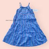  Đầm maxi C&J xanh sọc bé gái 