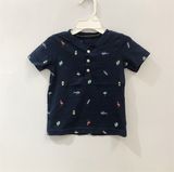  Áo thun Carter xanh đen họa tiết bé trai 