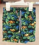  Quần short kaki xanh lá khủng long bé trai 