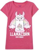  Áo thun Place hồng llamacorn bé gái 