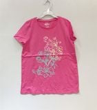  Áo thun Oshkosh hồng hoa xanh vàng bé gái 