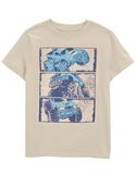  Áo thun 0shkosh màu be xe tải bé trai 