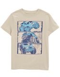  Áo thun 0shkosh màu be xe tải bé trai 