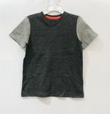  Áo thun xanh đen trơn cổ tim 