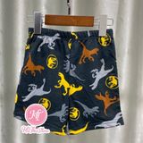  Quần short thun Carter đen khủng long bé trai 