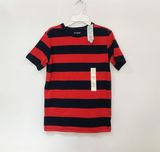  Áo thun C&J đỏ sọc xanh đen bé trai 