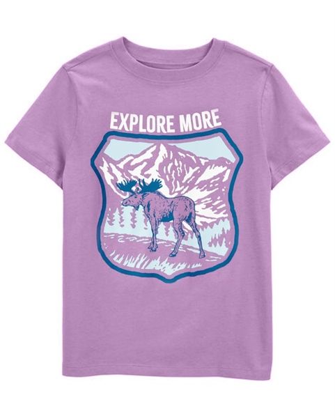  Áo thun 0shk0sh tím hươu bé trai 