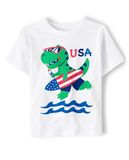  Áo thun PL4CE trắng KL USA bé trai 