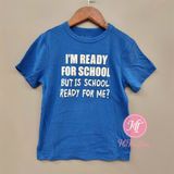  Áo thun PL4CE xanh dương im ready bé trai 