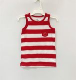  Áo thun ba lỗ Place sọc đỏ trắng canada bé trai 