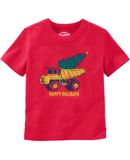  Áo thun 0shk0sh đỏ xe tải bé trai 