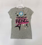  Áo thun PL4CE xám fashion rebel bé gái 