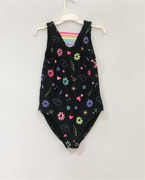  Bộ bơi đen họa tiết bé gái 
