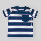  Áo thun C4RTER xanh navy sọc tím bé trai 