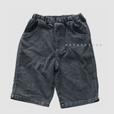  Quần short jean xám đen lưng thun bé trai 