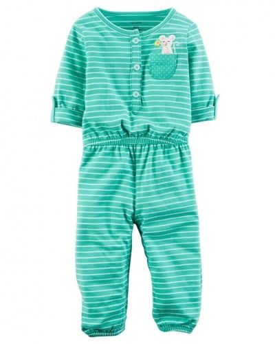  Jumpsuit Carter sọc trắng xanh 
