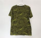  Áo thun C&J xanh rêu khủng long bé trai 