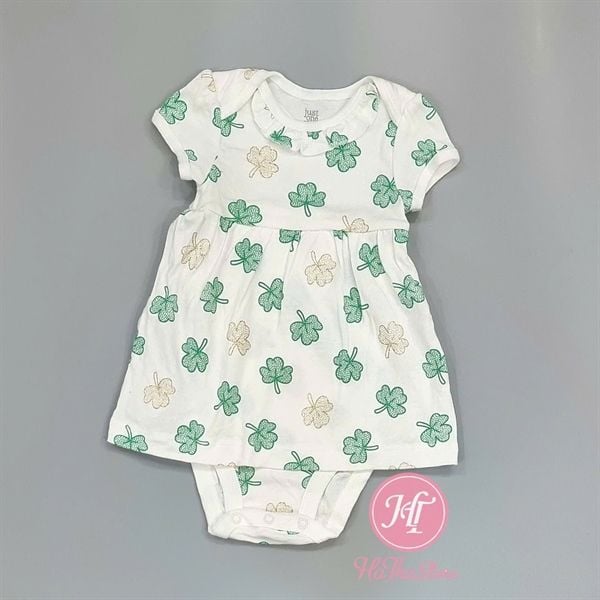  Body váy C4RTER trắng hoa xanh vàng bé gái 