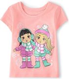  Áo thun Place cam bé gái mùa đông - X24 