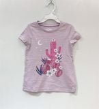  Áo thun Oshkosh tím xương rồng bé gái 